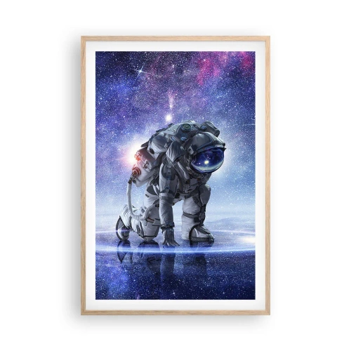 Affiche dans un chêne clair - Poster - Le ciel étoilé au dessus de moi - 61x91 cm
