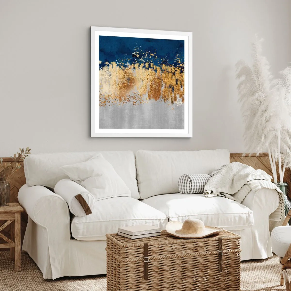 Affiche dans un cadre blanc - Poster - Une composition moderne et pétillante - 50x50 cm