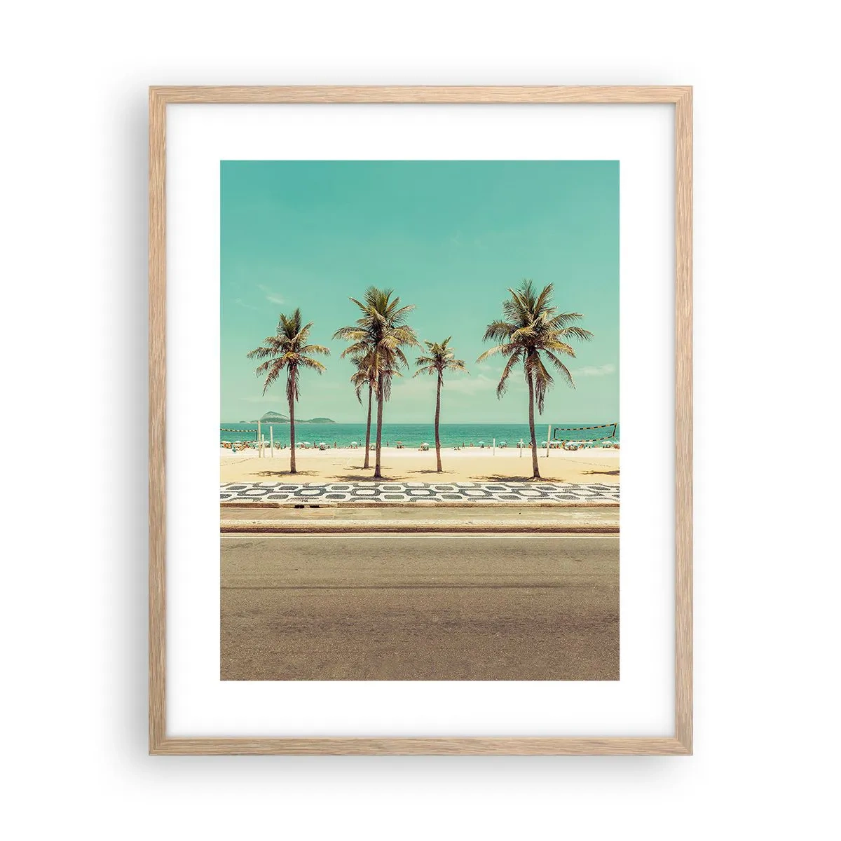 Affiche dans un chêne clair - Poster - Gardien de plage - 40x50 cm