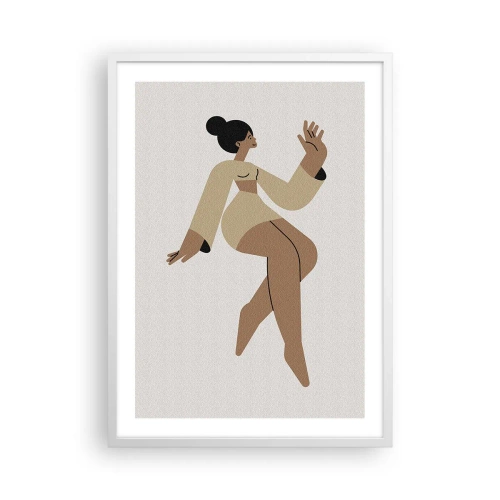 Affiche dans un cadre blanc - Poster - Une forme gracieuse - 50x70 cm