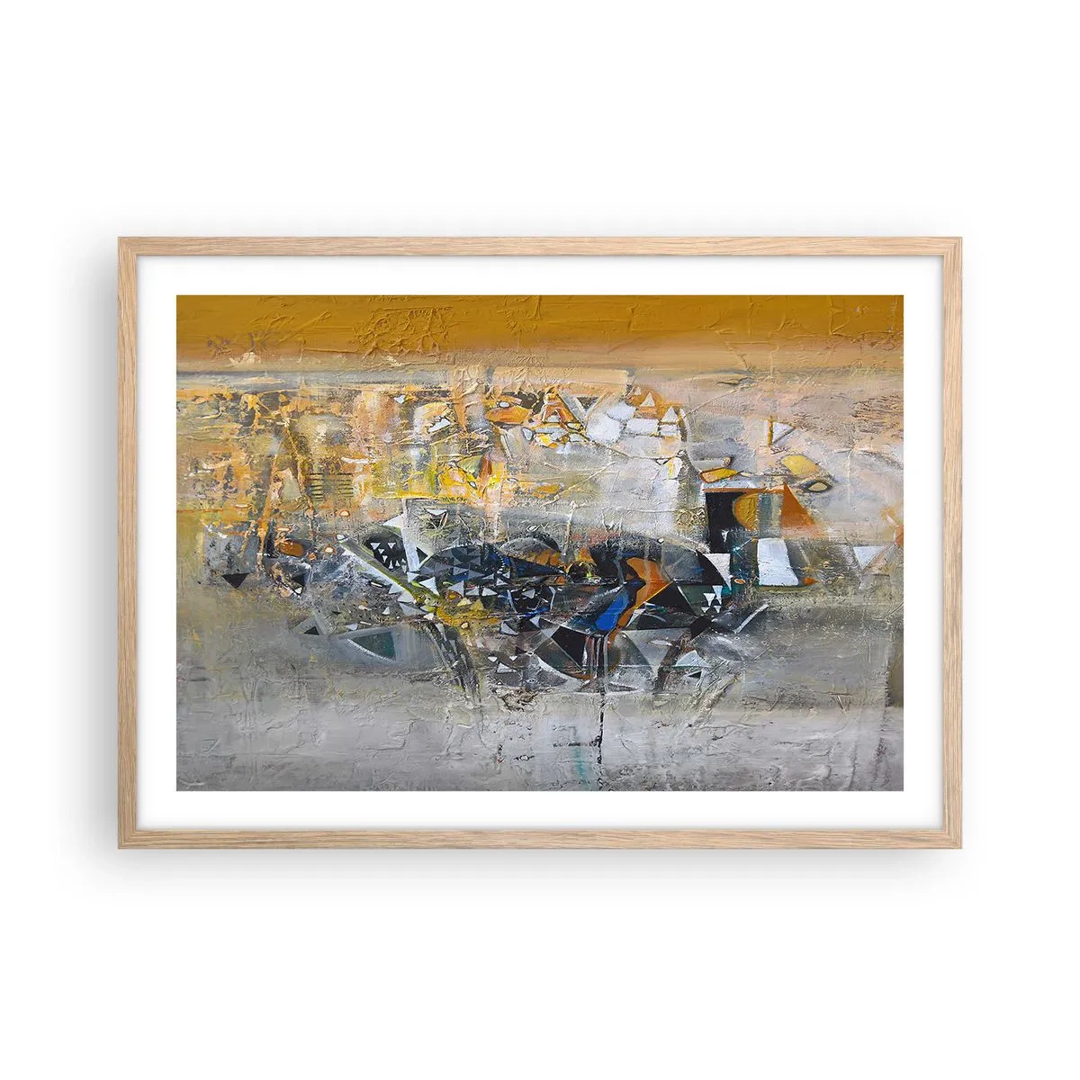 Affiche dans un chêne clair - Poster - Tout se met en place - 70x50 cm