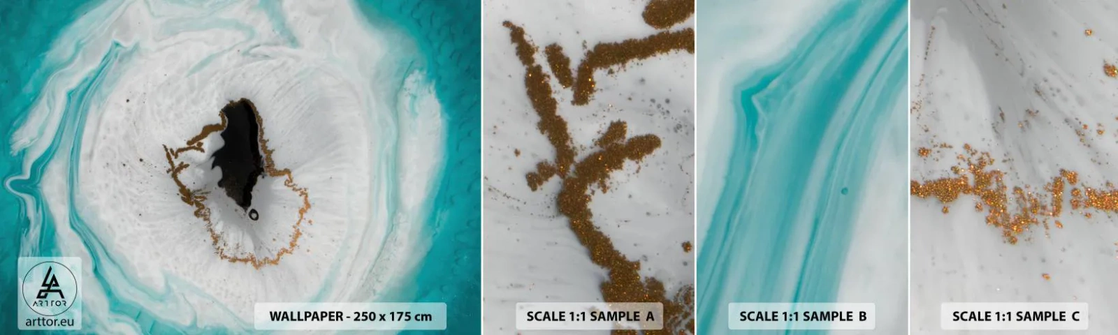 Échantillon De Papier Peint Standard Eco - Pénétrer à l'intérieur - Abstraction, Morceau, Pierre - 100x30 cm