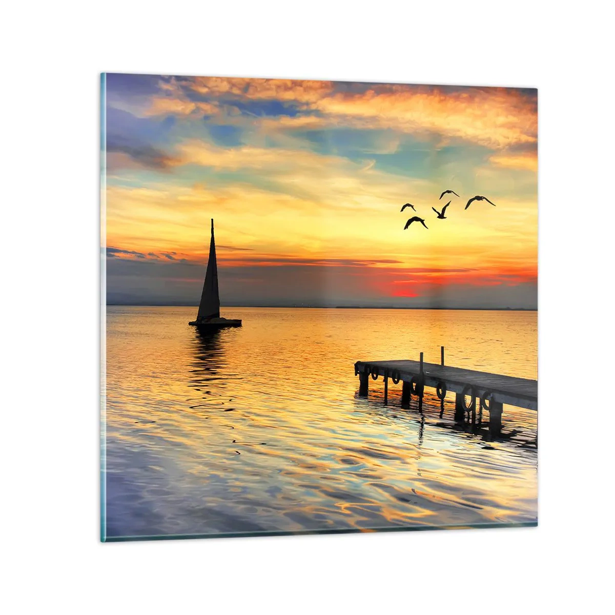 Impression sur verre - Image sur verre - Le soir revient - 40x40 cm