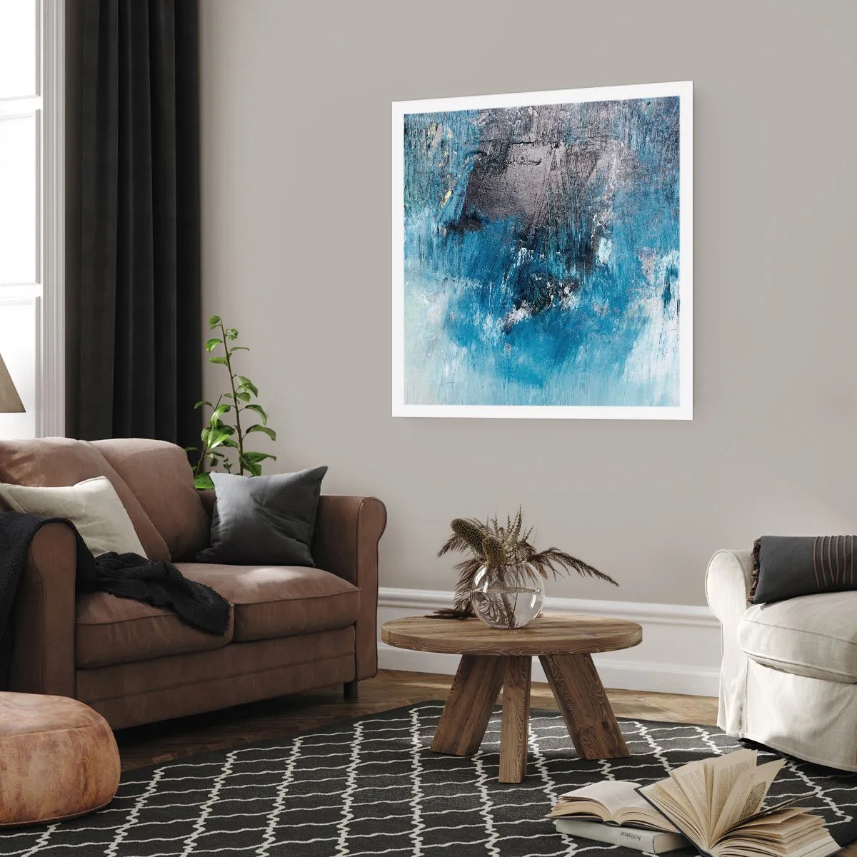 Affiche - Poster - Rhapsodie en bleu - 30x30 cm