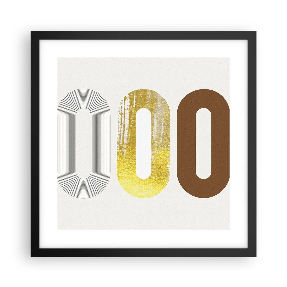 Affiche dans un cadre noir - Poster - Ooo! - 40x40 cm