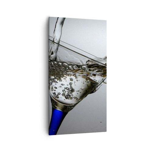 Impression sur toile - Image sur toile - Eau cristalline dans un verre cristal - 55x100 cm