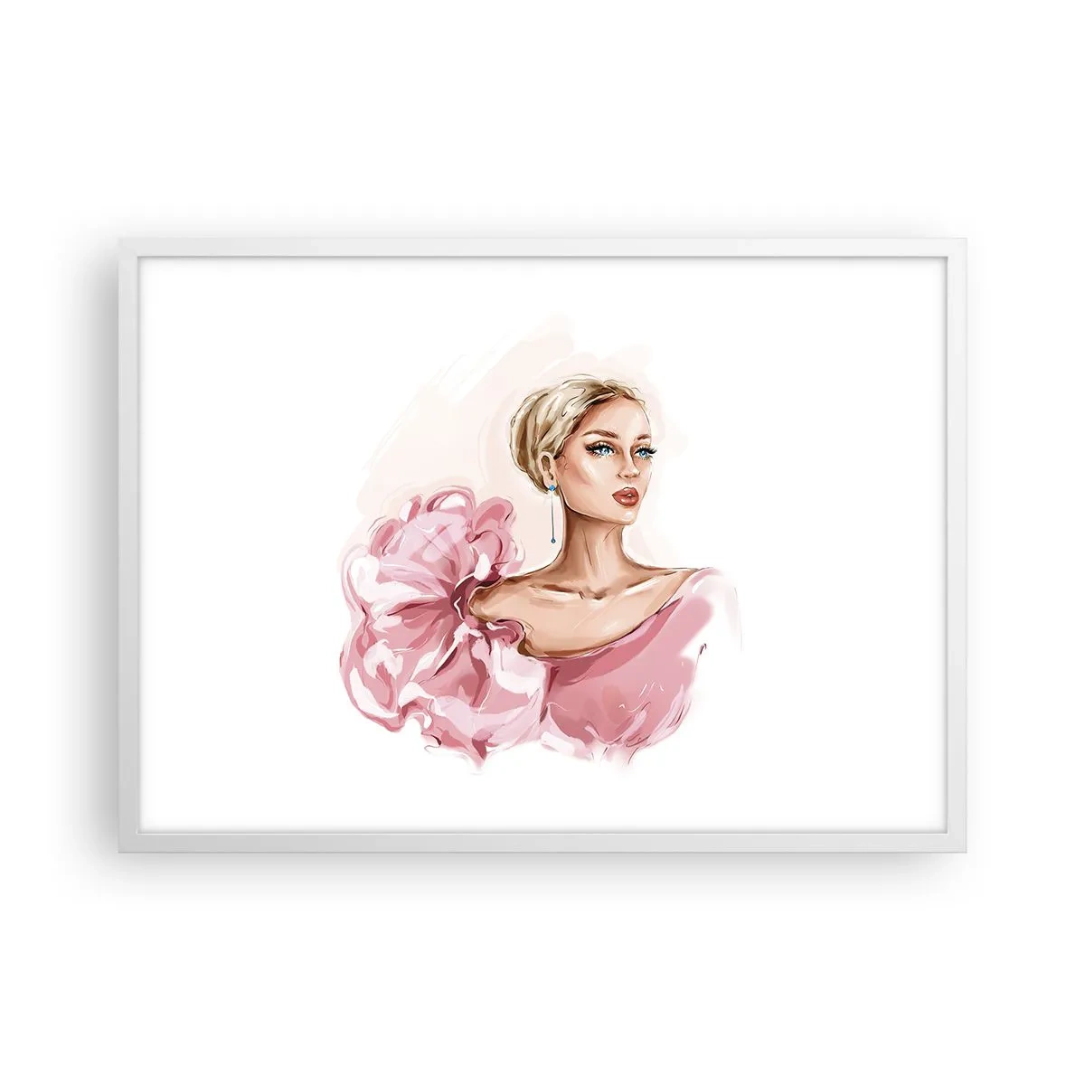 Affiche dans un cadre blanc - Poster - Comme peinte... - 70x50 cm