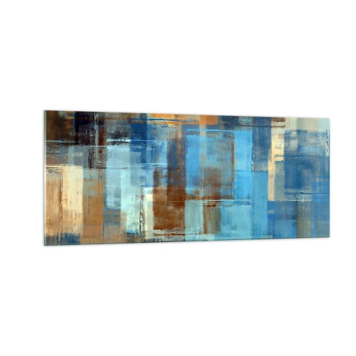Impression sur verre - Image sur verre - A travers le voile bleu - 100x40 cm