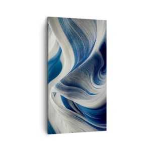 Impression sur toile - Image sur toile - La fluidité du bleu et du blanc - 45x80 cm