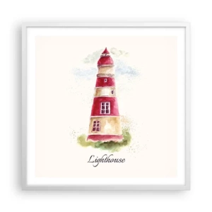 Affiche dans un cadre blanc - Poster - Il y a toujours beau temps autour - 60x60 cm