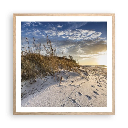 Affiche dans un chêne clair - Poster - Invitation à la ballade - 60x60 cm