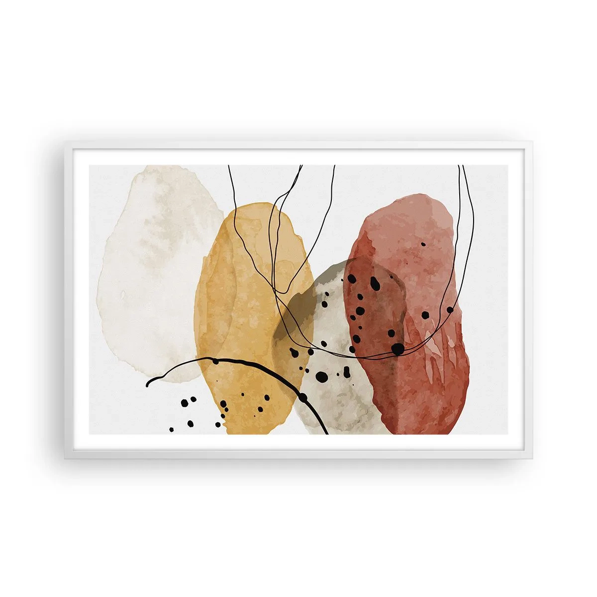 Affiche dans un cadre blanc - Poster - Léger et transparent comme l'air - 91x61 cm
