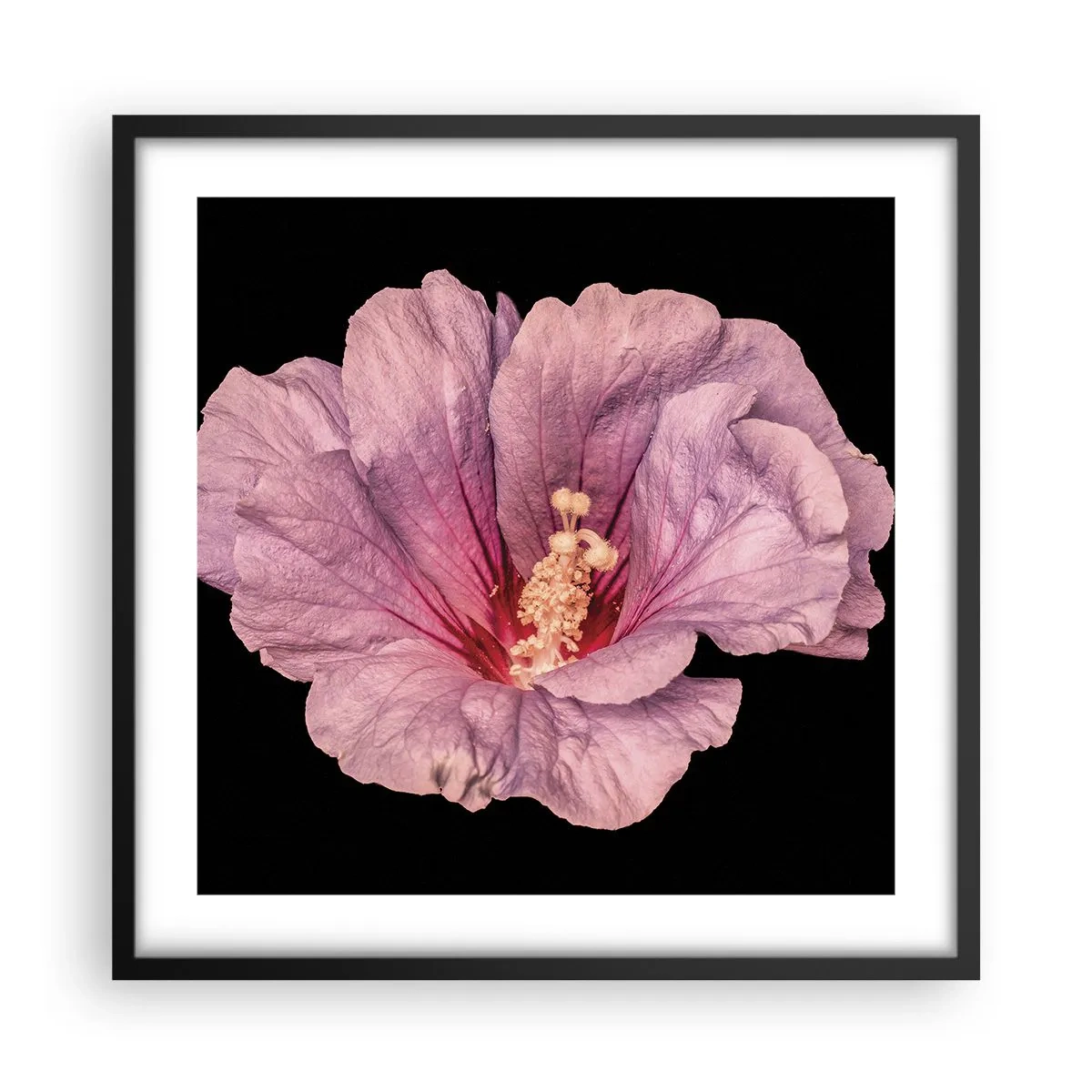 Affiche dans un cadre noir - Poster - Directement au coeur - 50x50 cm