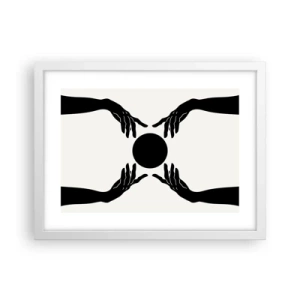 Affiche dans un cadre blanc - Poster - Signe secret - 40x30 cm