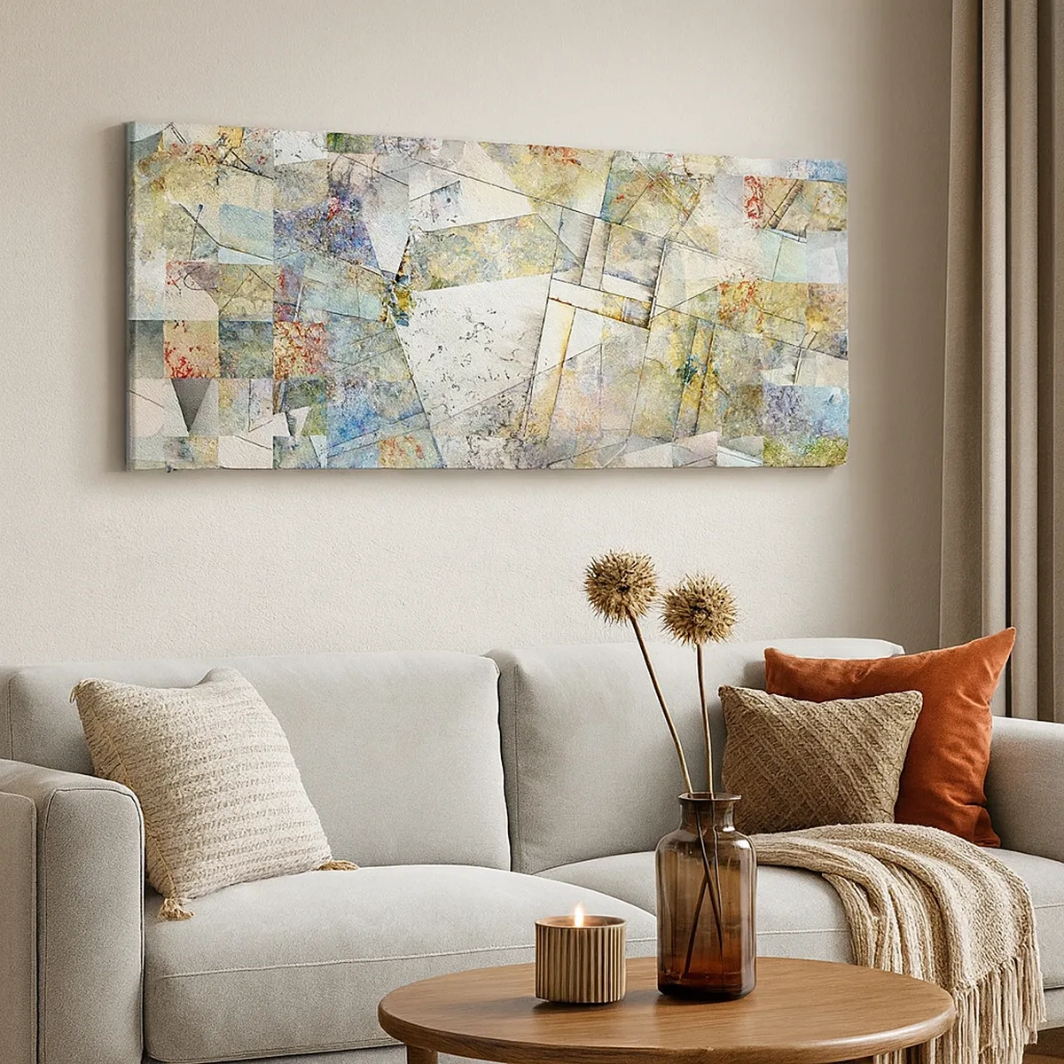 Impression sur toile - Image sur toile - Remaniement géométrique - 30x30 cm