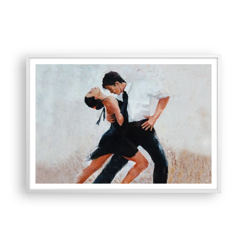 Affiche dans un cadre blanc - Poster - Tango de mes rêves et pensées - 100x70 cm