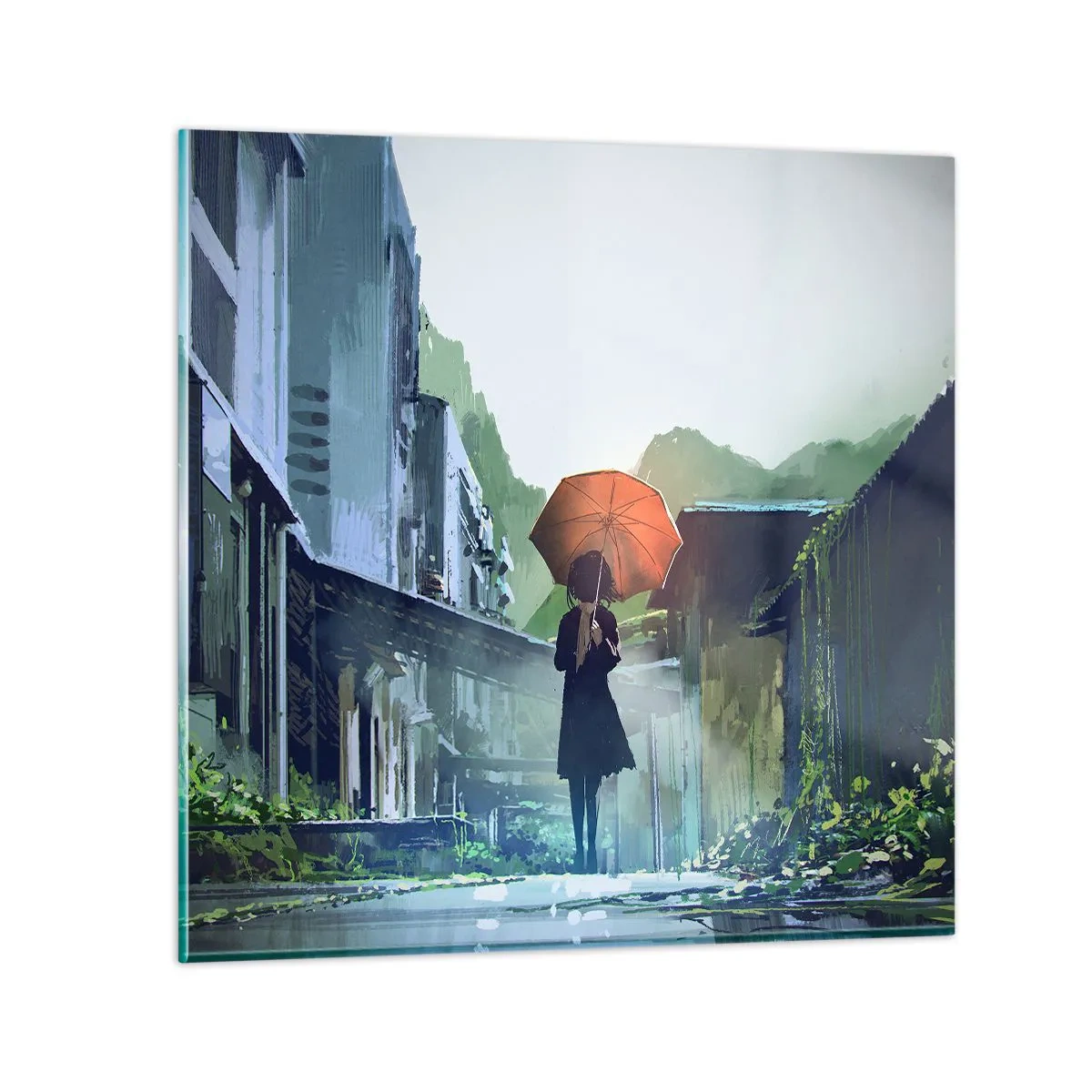 Impression sur verre - Image sur verre - Pluie vivifiante - 30x30 cm