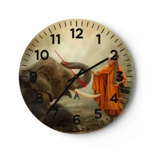 Horloge murale - Pendule murale - Rencontre en voyageant - 30x30 cm