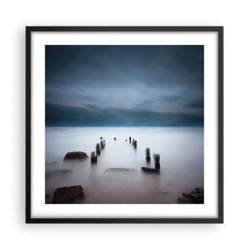 Affiche dans un cadre noir - Poster - Lac pensif - 50x50 cm