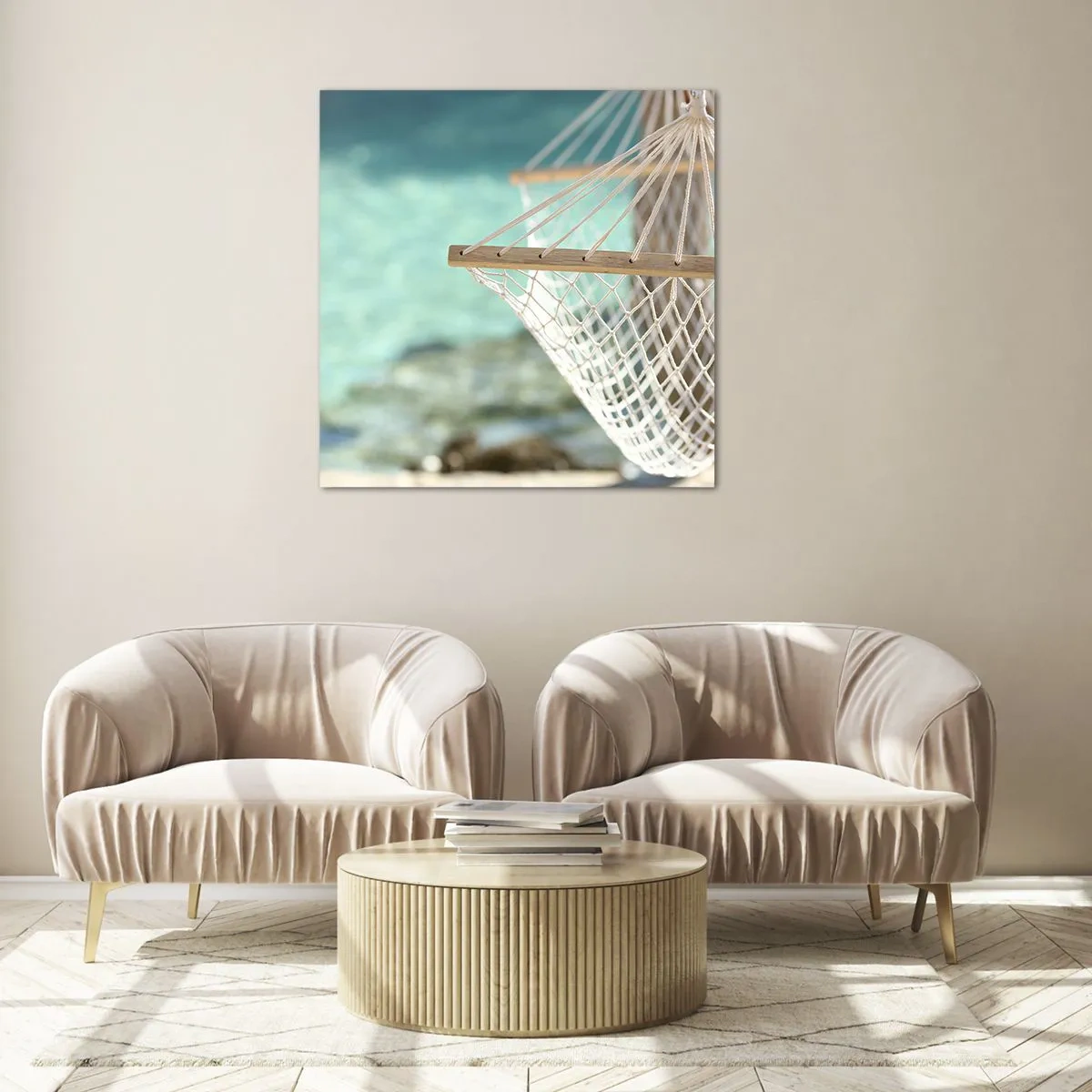 Impression sur verre - Image sur verre - Le temps de la détente - 30x30 cm