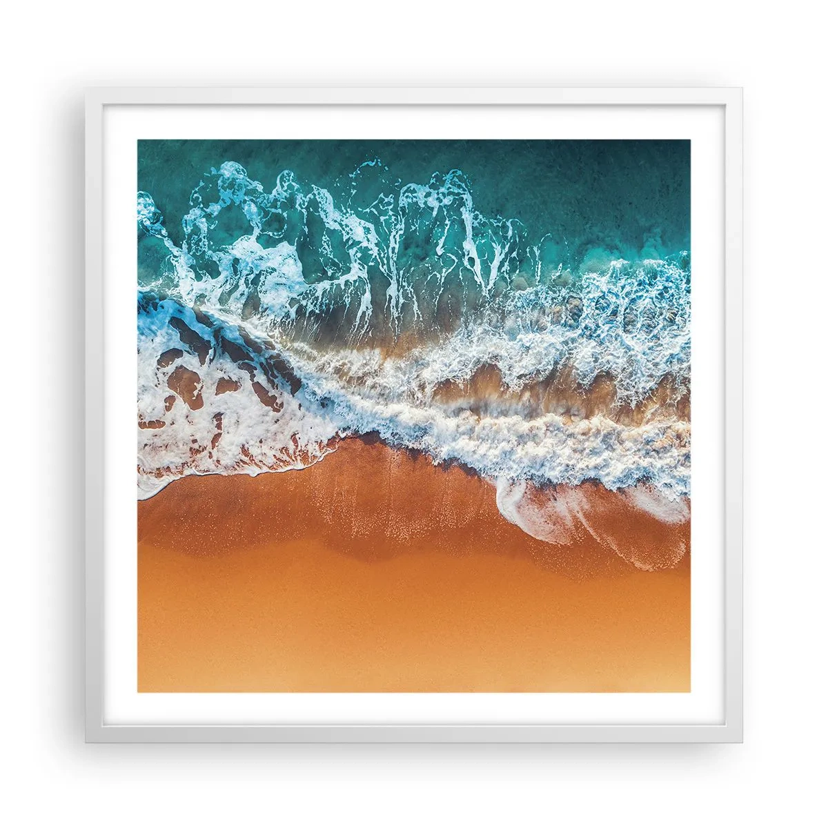 Affiche dans un cadre blanc - Poster - Toujours ensemble - 60x60 cm