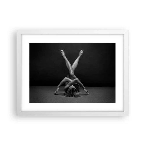 Affiche dans un cadre blanc - Poster - Géométrie de la nudité - 40x30 cm