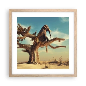 Affiche dans un chêne clair - Poster - Nouveau point de vue - 40x40 cm