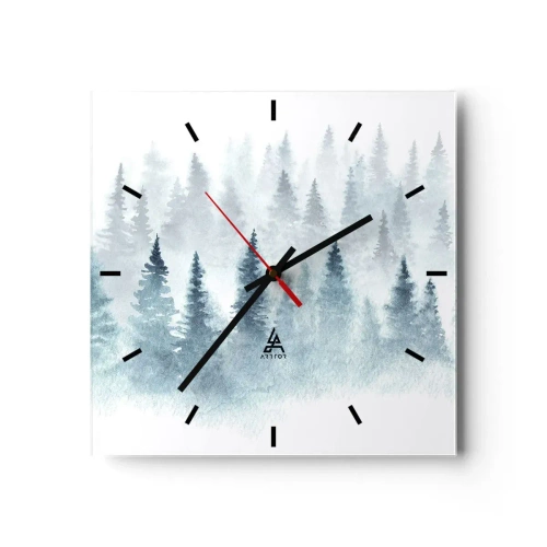 Horloge murale - Pendule murale - Enveloppé de brouillard - 40x40 cm