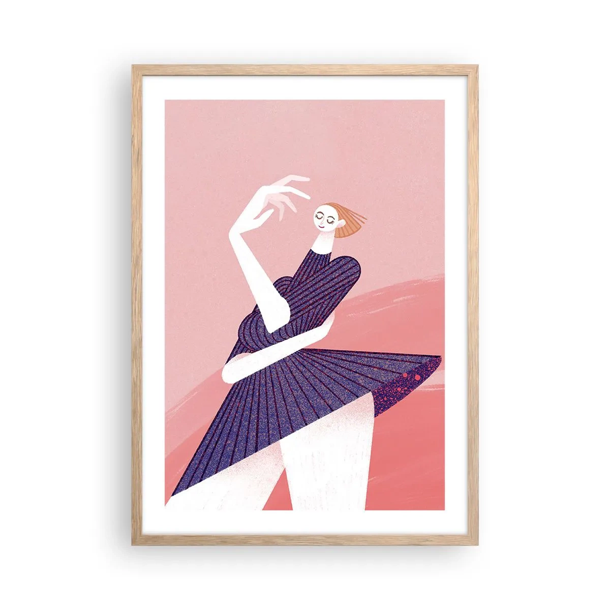 Affiche dans un chêne clair - Poster - Chaque pas de danse est une ceinture - 50x70 cm