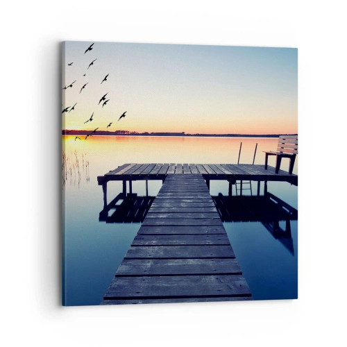 Impression sur toile - Image sur toile - C'était une bonne journée - 70x70 cm