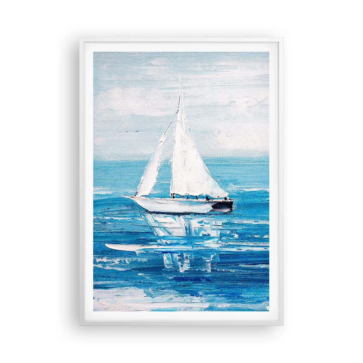 Affiche dans un cadre blanc - Poster - Avec un ami à mes côtés - 70x100 cm