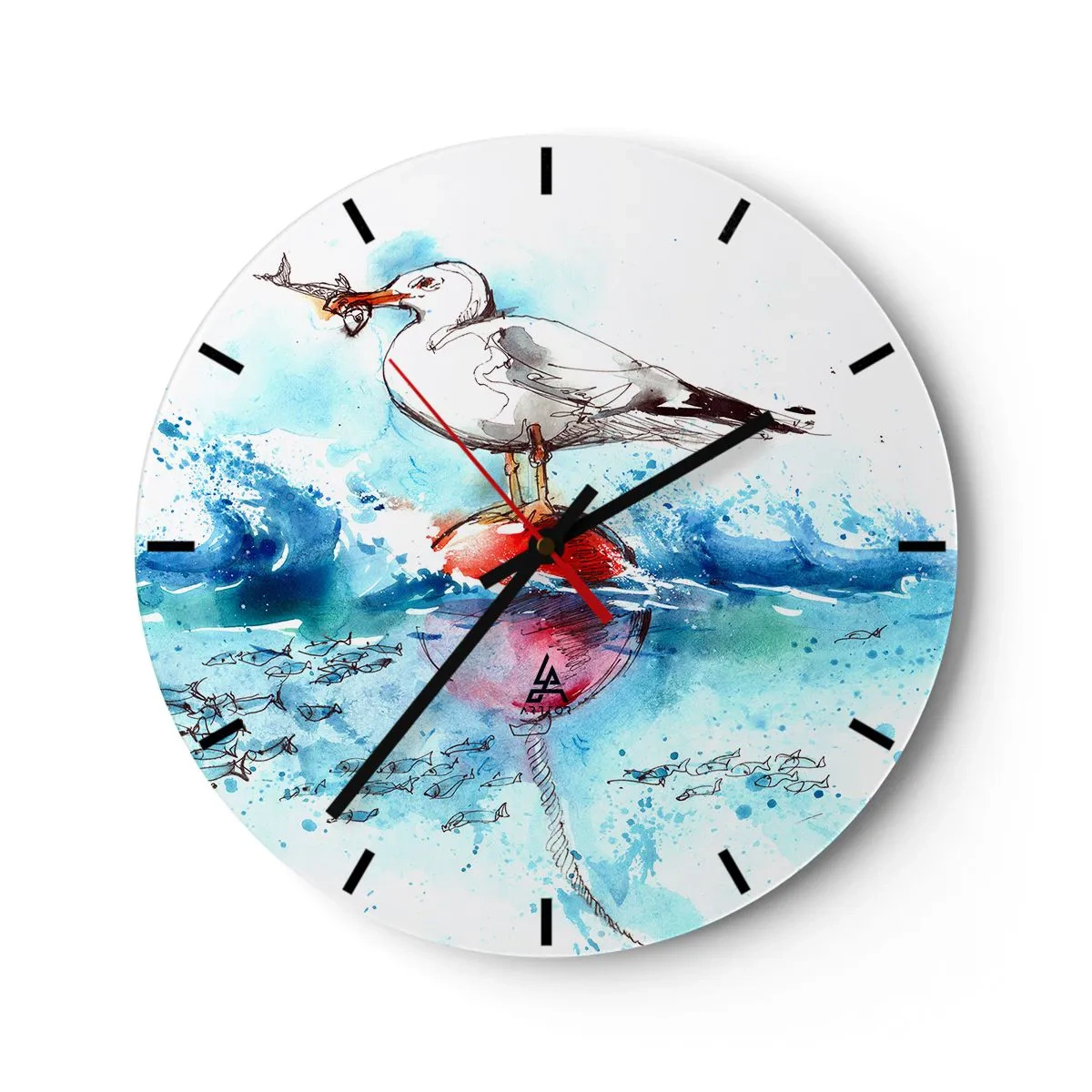 Horloge murale - Pendule murale - Prise réussie - 40x40 cm