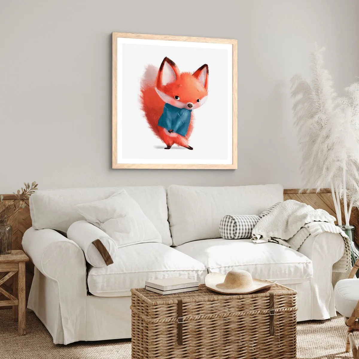 Affiche dans un chêne clair - Poster - Est-ce que ça me va? - 30x30 cm