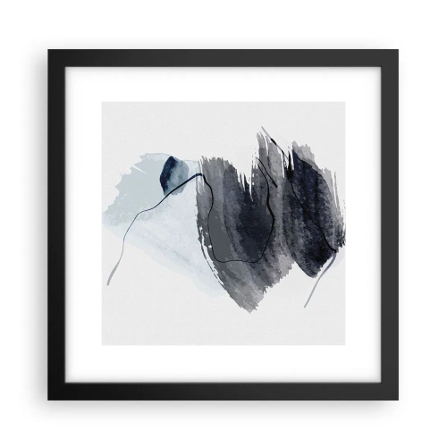 Affiche dans un cadre noir - Poster - Intensité et mouvement - 30x30 cm