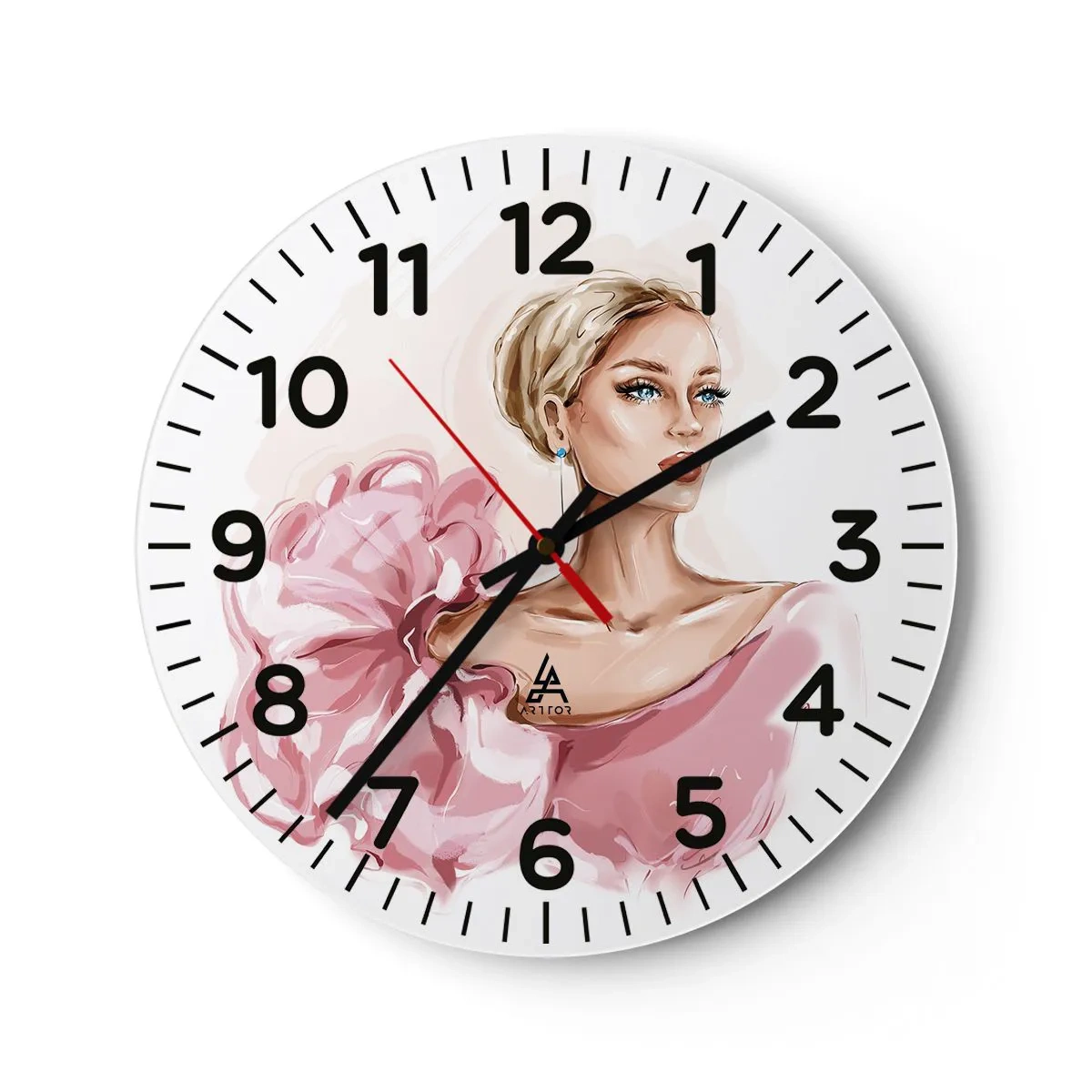 Horloge murale - Pendule murale - Comme peinte... - 40x40 cm