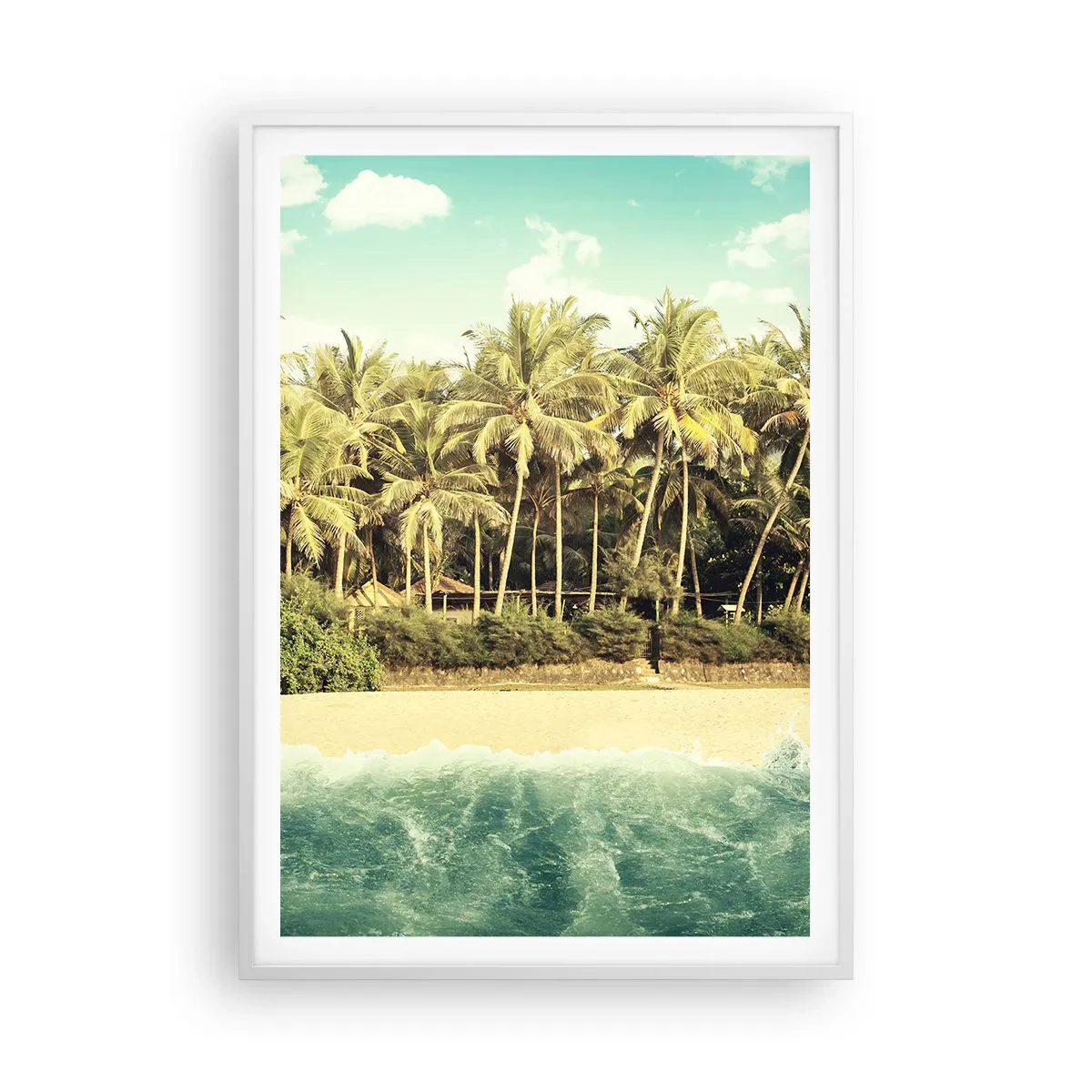 Affiche dans un cadre blanc - Poster - Peut-être ici? - 70x100 cm