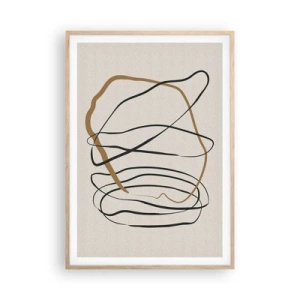 Affiche dans un chêne clair - Poster - Composition – danse en boucle - 70x100 cm