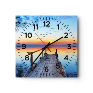 Horloge murale - Pendule murale - Il est temps de rentrer... - 40x40 cm