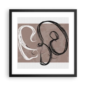 Affiche dans un cadre noir - Poster - Composition – la recherche de la plénitude - 40x40 cm