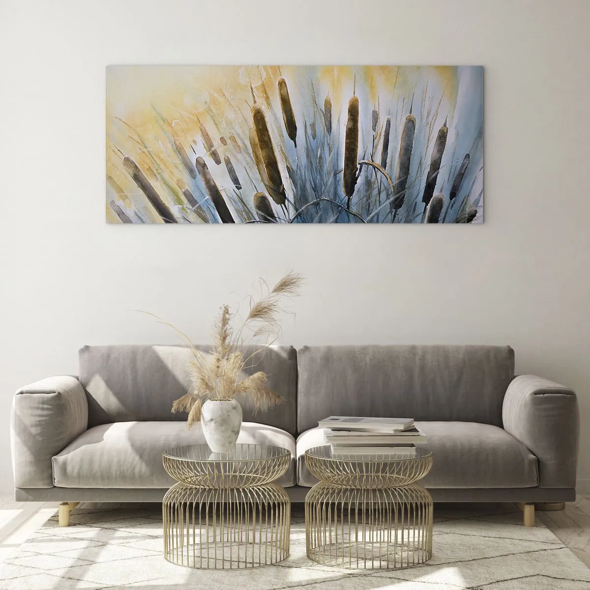 Impression sur verre - Image sur verre - Fraicheur de l'eau, chaleur du soleil - 90x30 cm