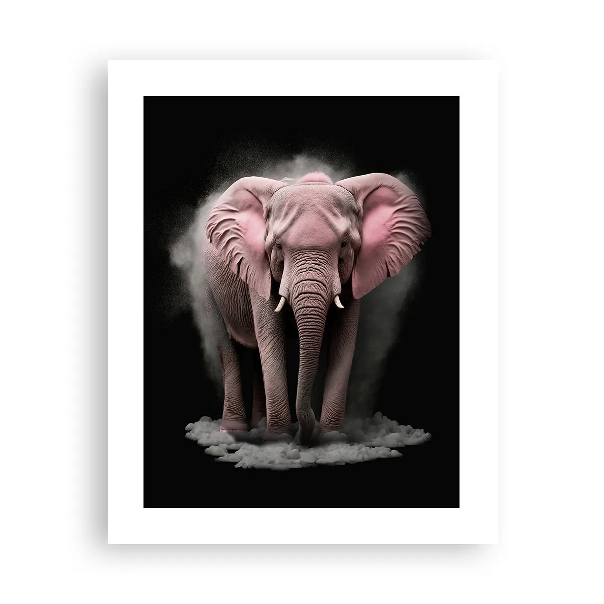 Affiche - Poster - Ne pensez pas à un éléphant rose ! - 40x50 cm