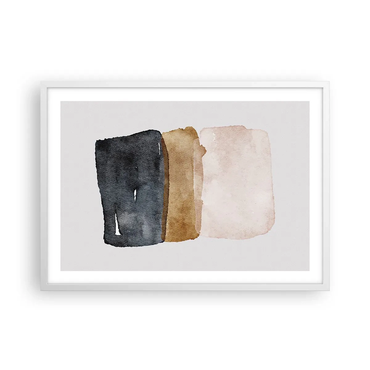 Affiche dans un cadre blanc - Poster - Composition de couleurs de la terre - 70x50 cm