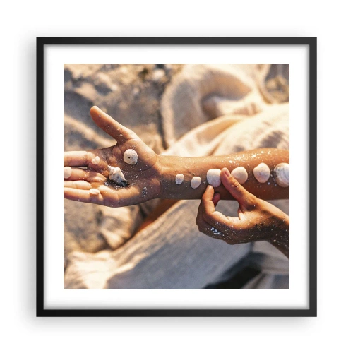 Affiche dans un cadre noir - Poster - La beauté à portée de main - 50x50 cm