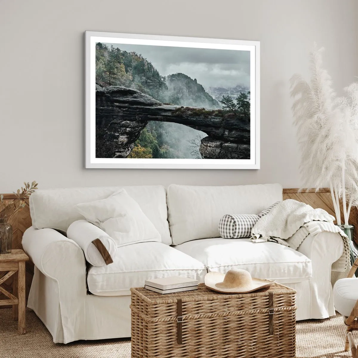 Affiche dans un cadre blanc - Poster - L'aventure est sur le point de commencer - 100x70 cm