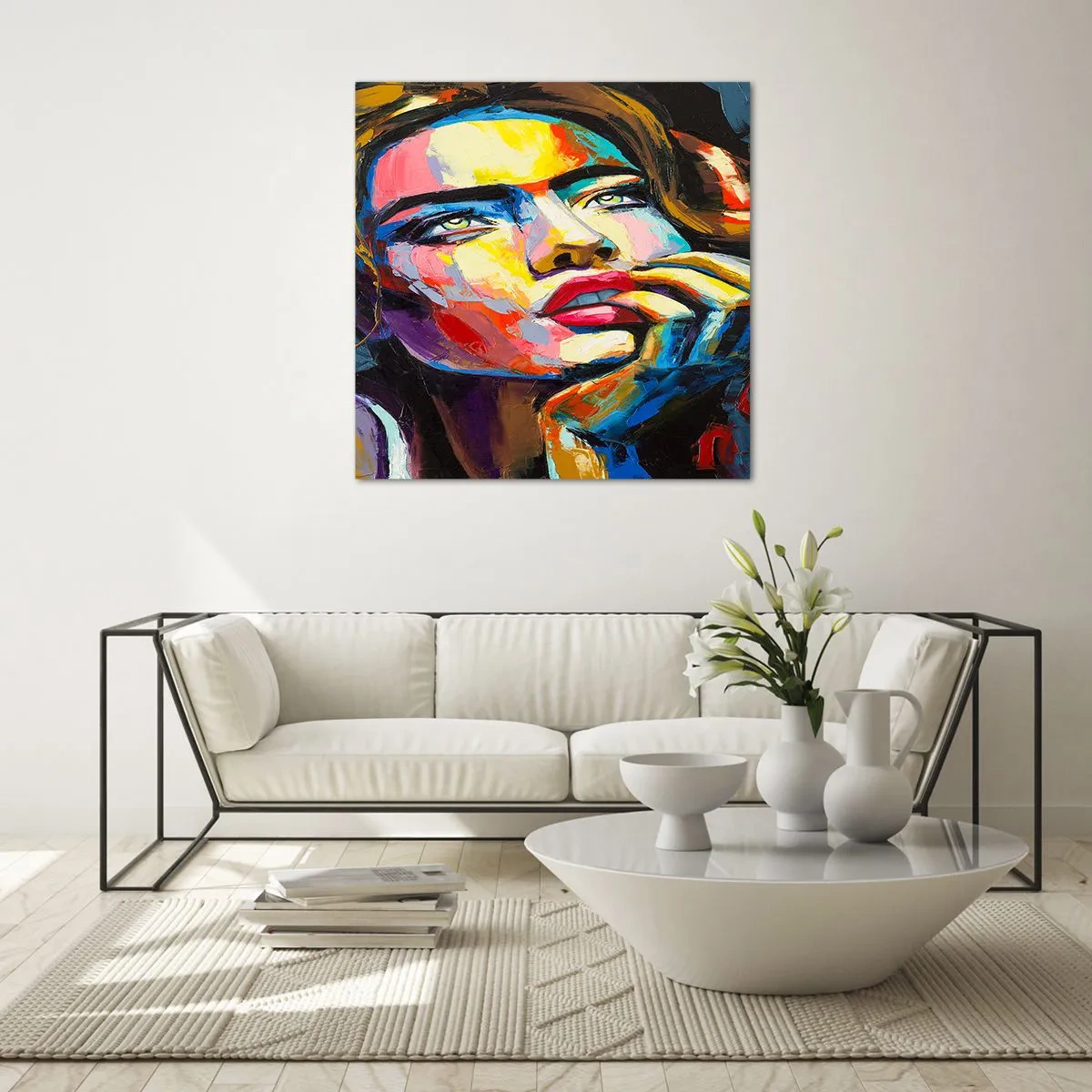 Impression sur verre - Image sur verre - Les rêves volent dans le ciel comme des oiseaux - 70x70 cm