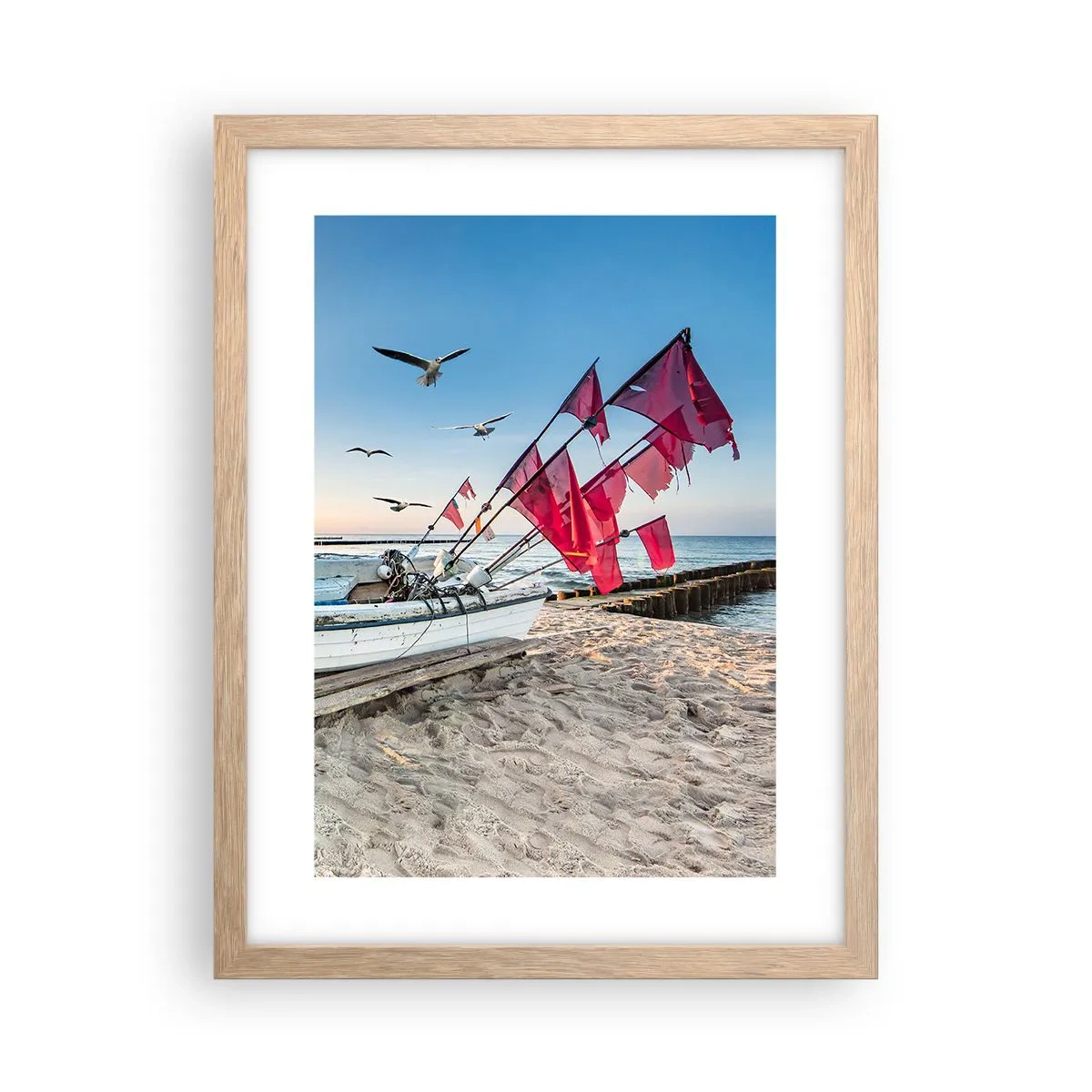 Affiche dans un chêne clair - Poster - Repos mérité - 30x40 cm