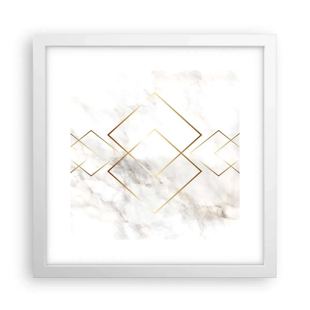 Affiche dans un cadre blanc - Poster - Vue à l'infini - 30x30 cm