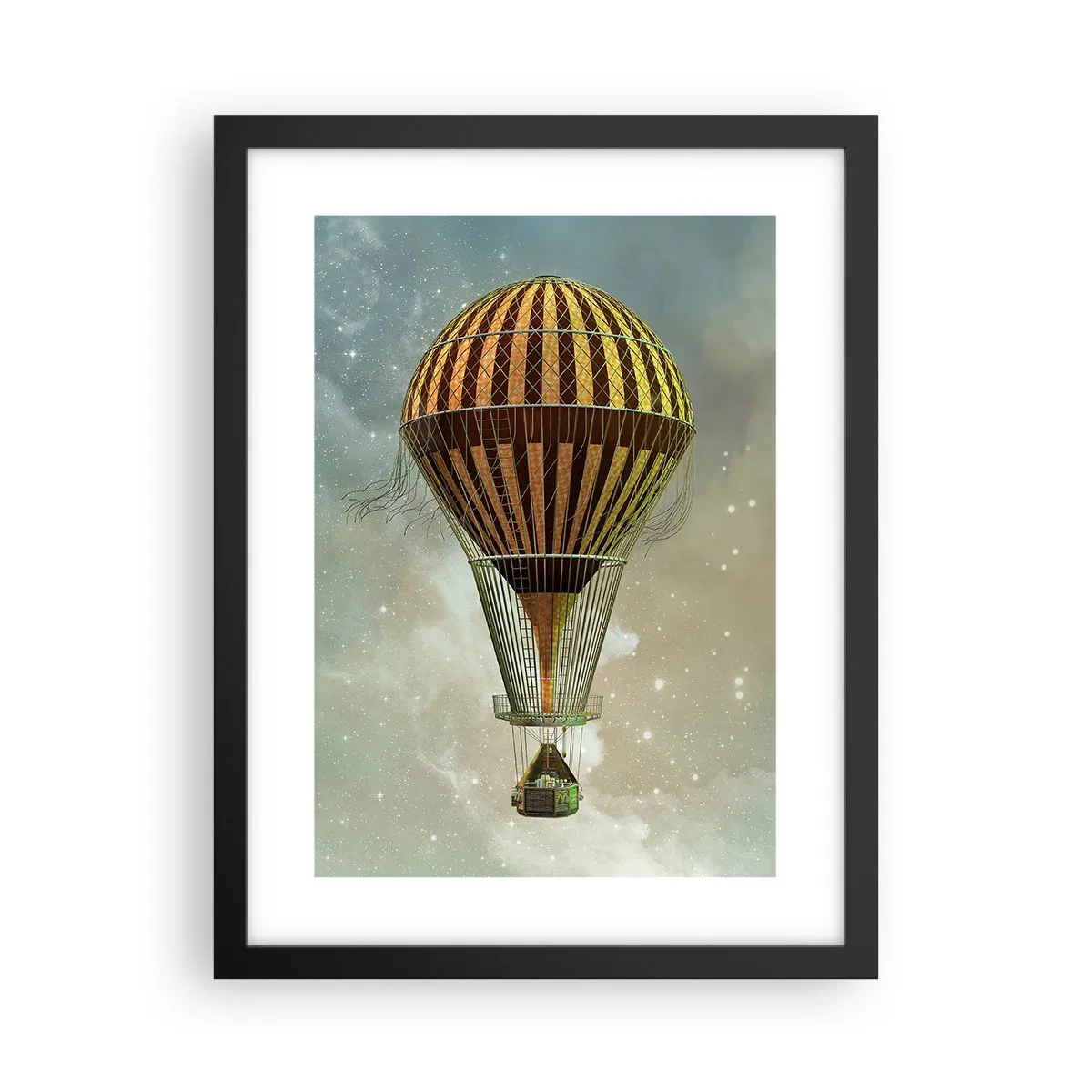 Affiche dans un cadre noir - Poster - Vols pionniers - 30x40 cm