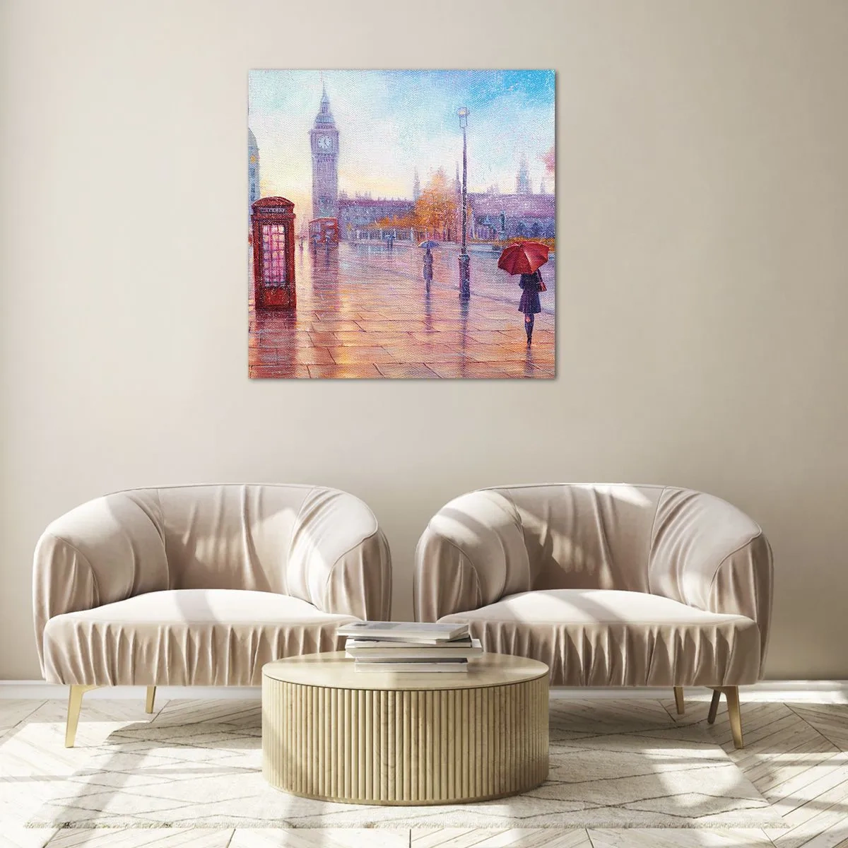 Impression sur verre - Image sur verre - Jour automnal londonien - 30x30 cm