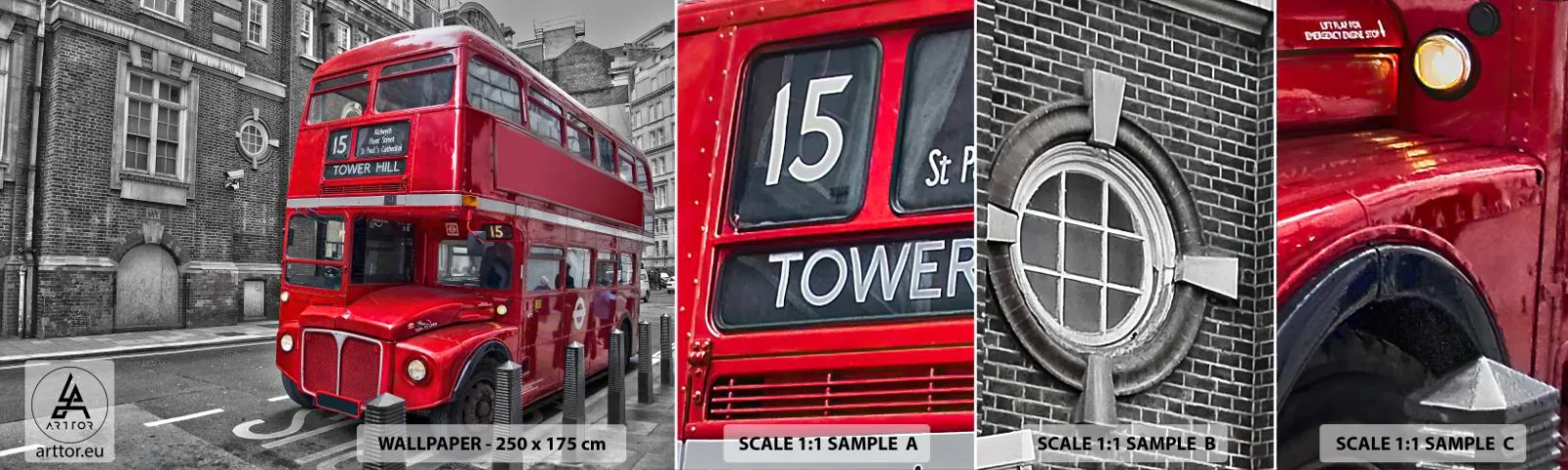 Échantillon De Papier Peint Standard Eco - Toujours la même chose - Ville, Londres, Architecture - 100x30 cm